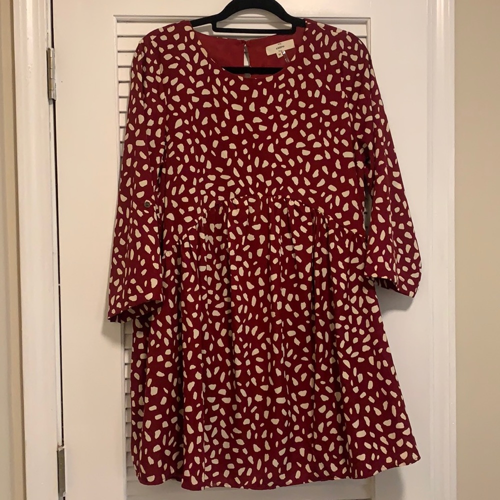 Cranberry Animal Print Dress